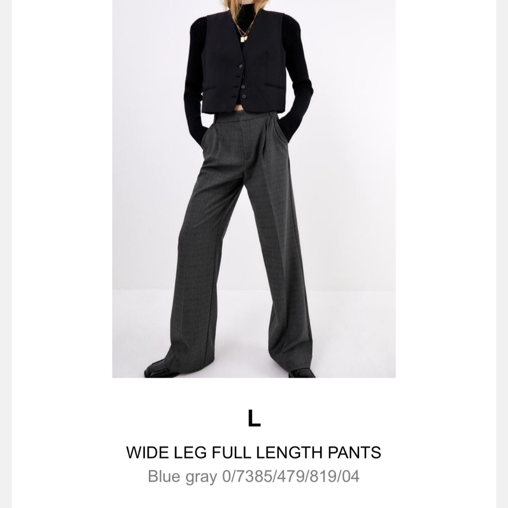 WIDE LEG FULL LENGTH PANTS
Blue gray ZARA